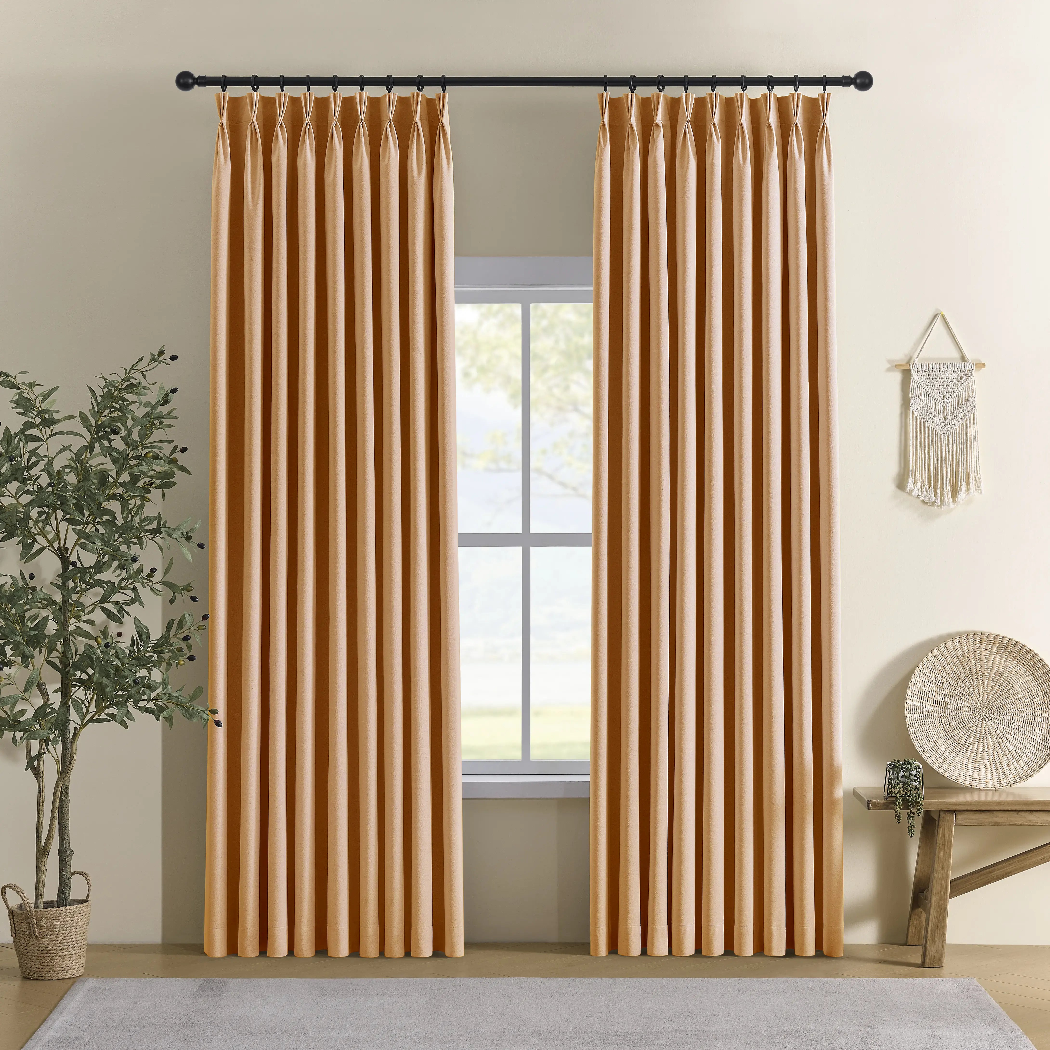 Custom Blackout Linen Curtain for an Elegant Linen Drapery with a Refined Look