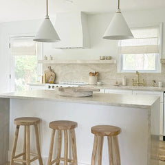 Custom Linen Roman Shade