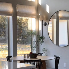 Custom Linen Roman Shade