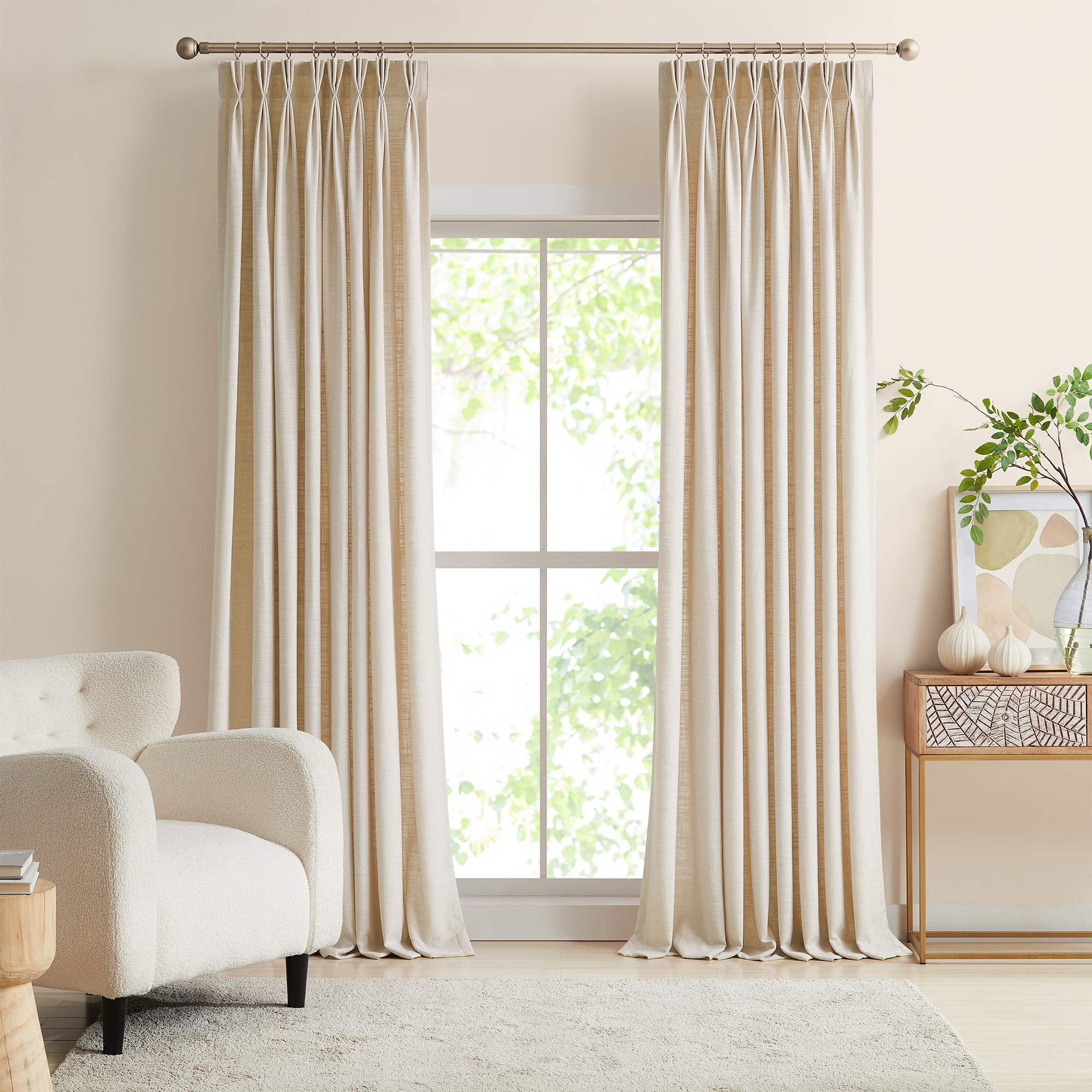 Custom Linen Blend Blockout Curtains