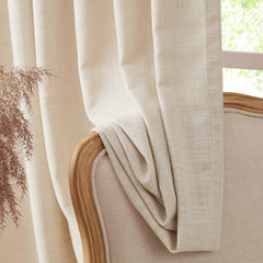 Custom Linen Blend Blockout Curtains