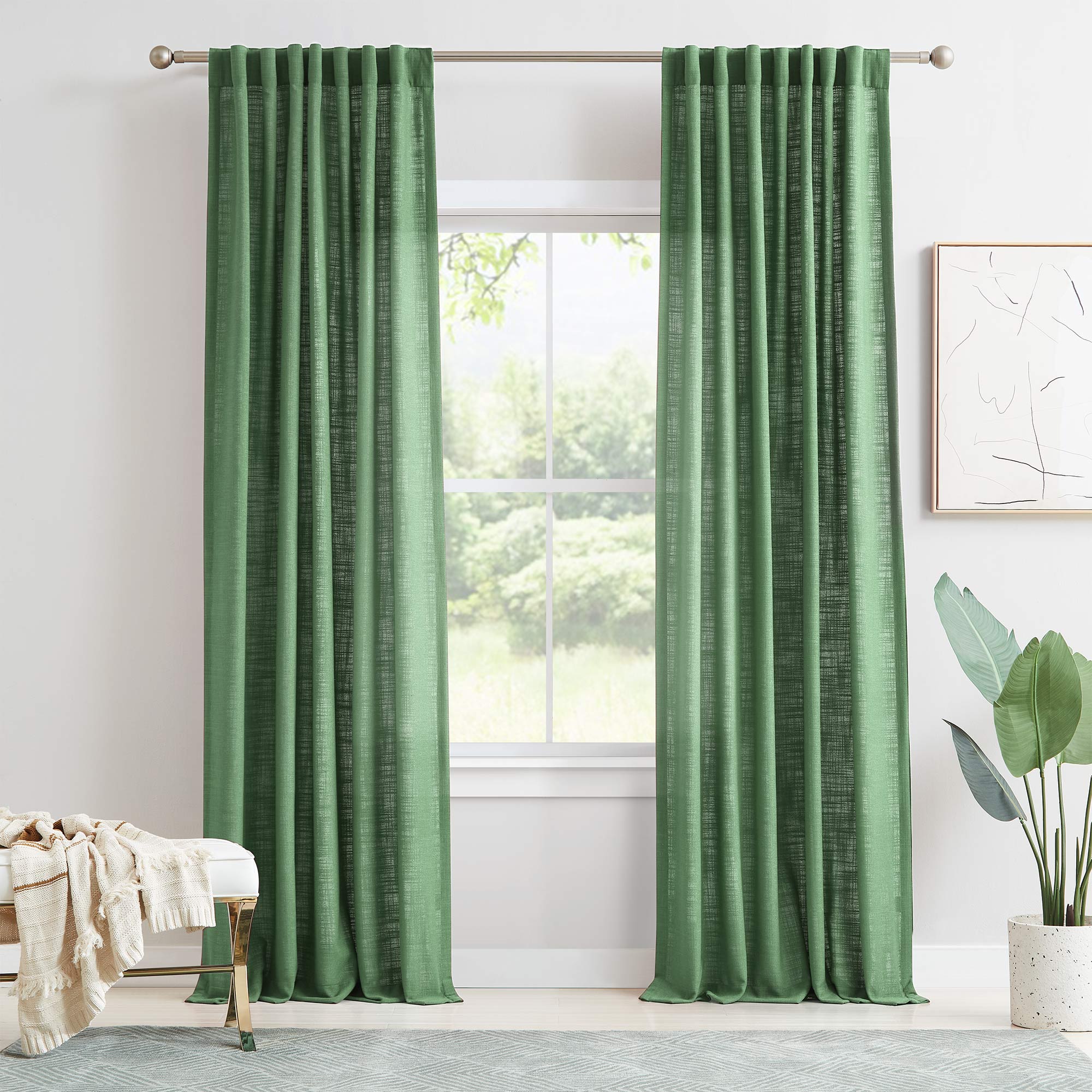 Custom Linen Blend Blockout Curtains