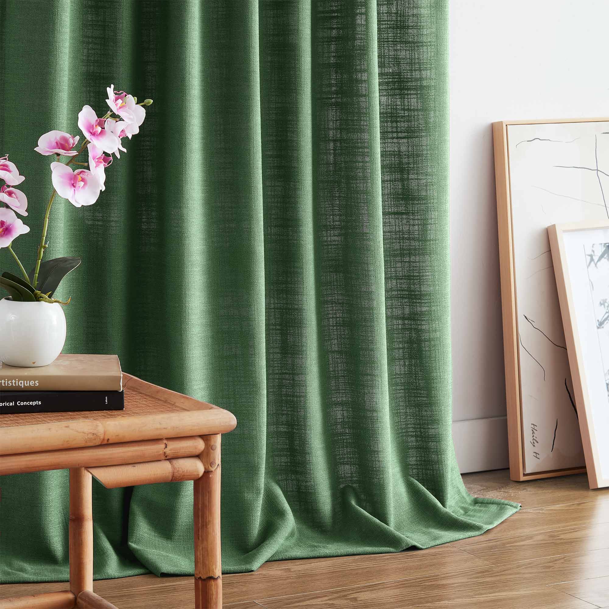 Custom Linen Blend Blockout Curtains