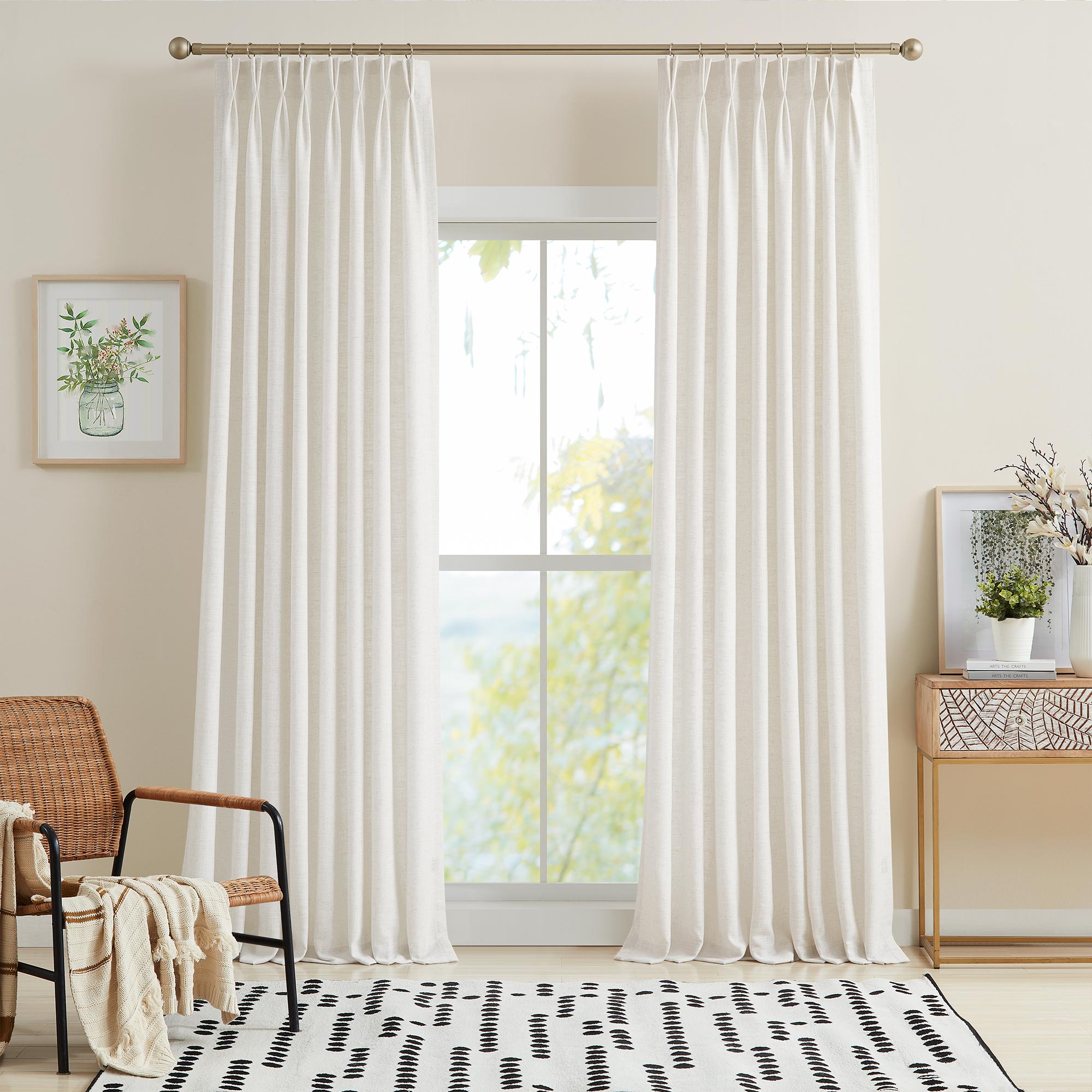 Custom Linen Blend Blockout Curtains