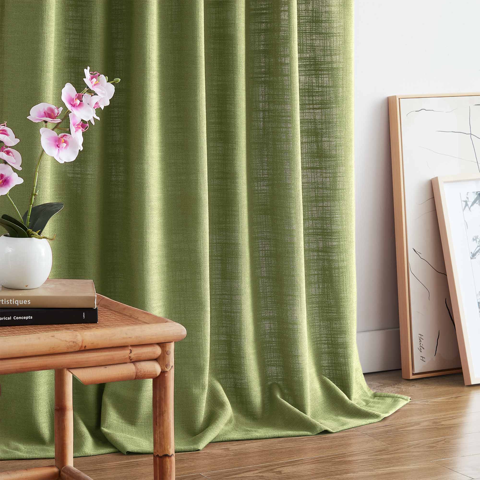 Custom Linen Blend Blockout Curtains