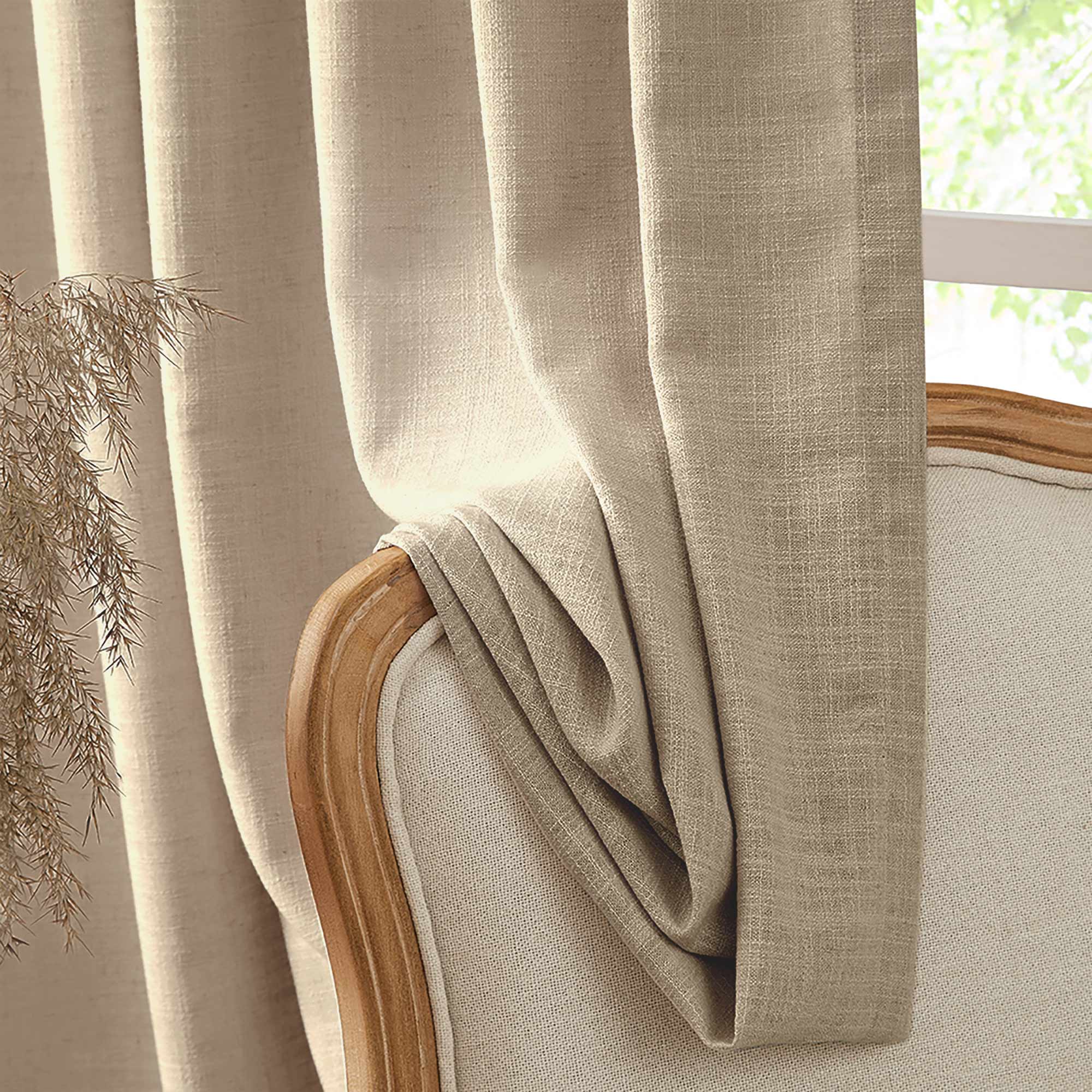 Custom Linen Blend Blockout Curtains