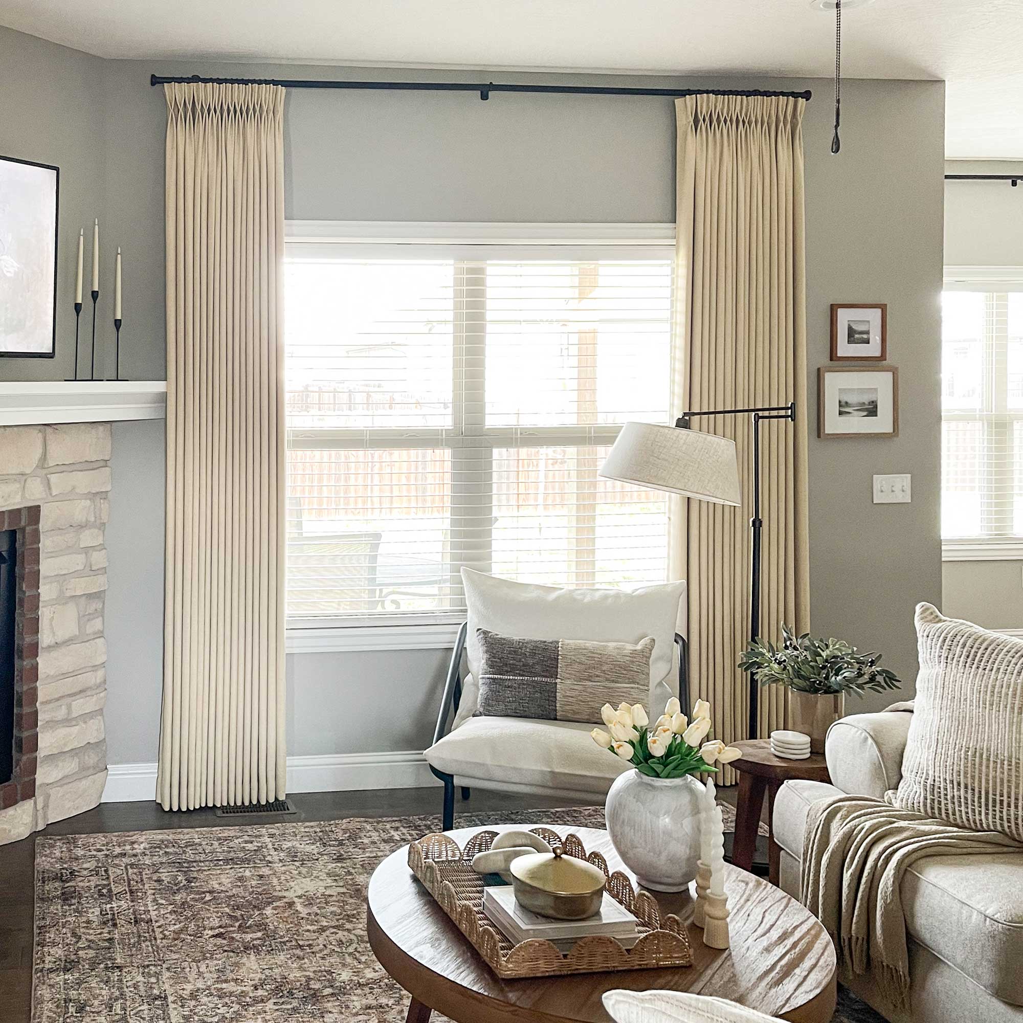Custom Linen Blend Blockout Curtains