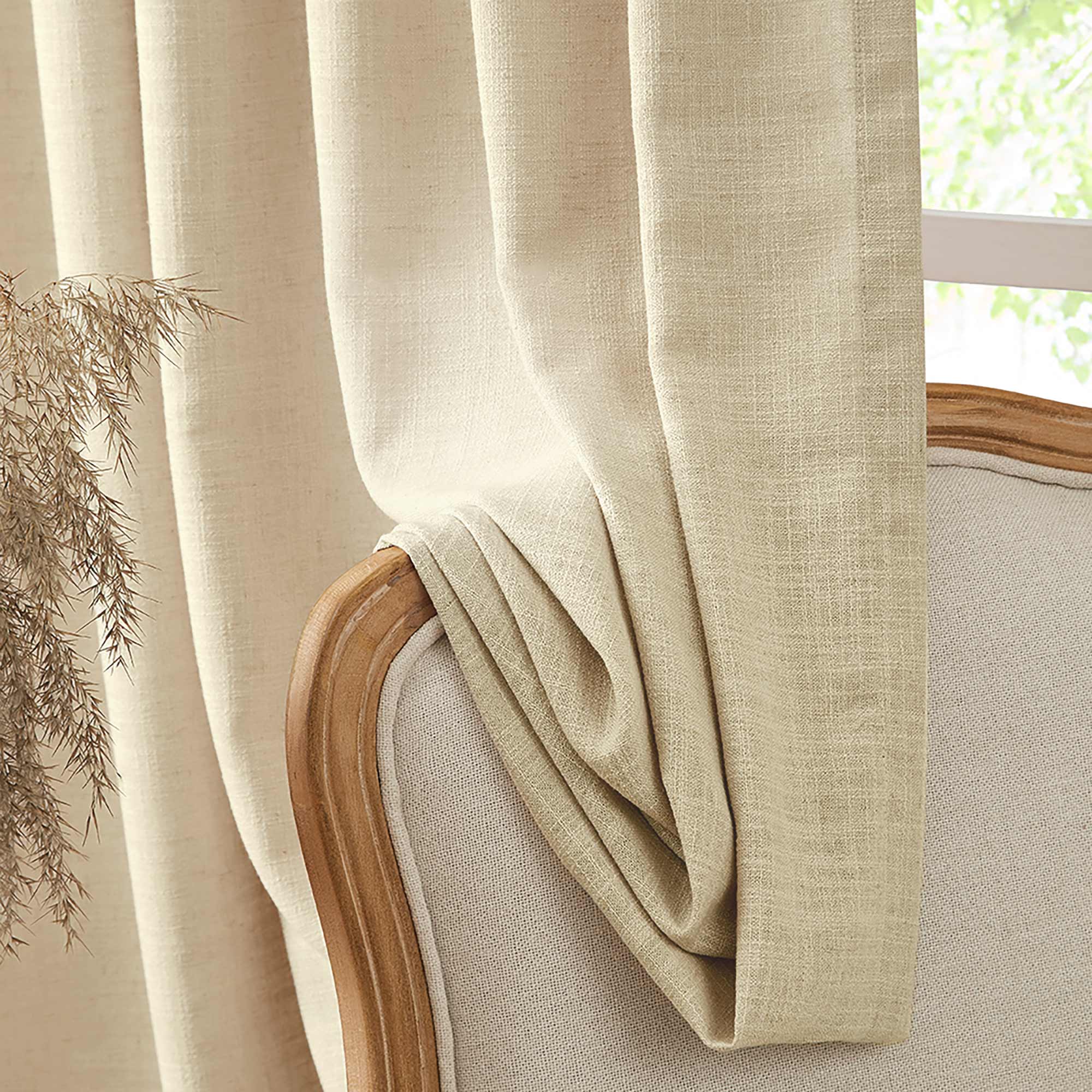 Custom Linen Blend Blockout Curtains