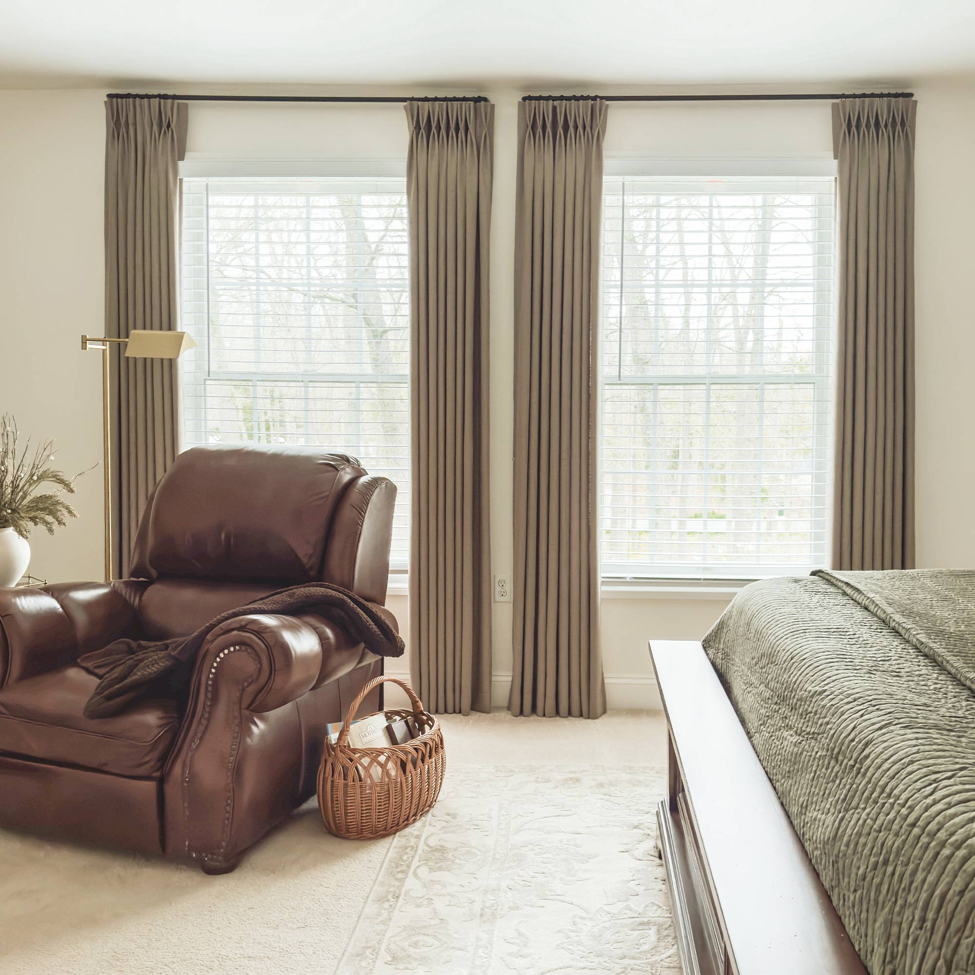 Custom Linen Blend Blockout Curtains