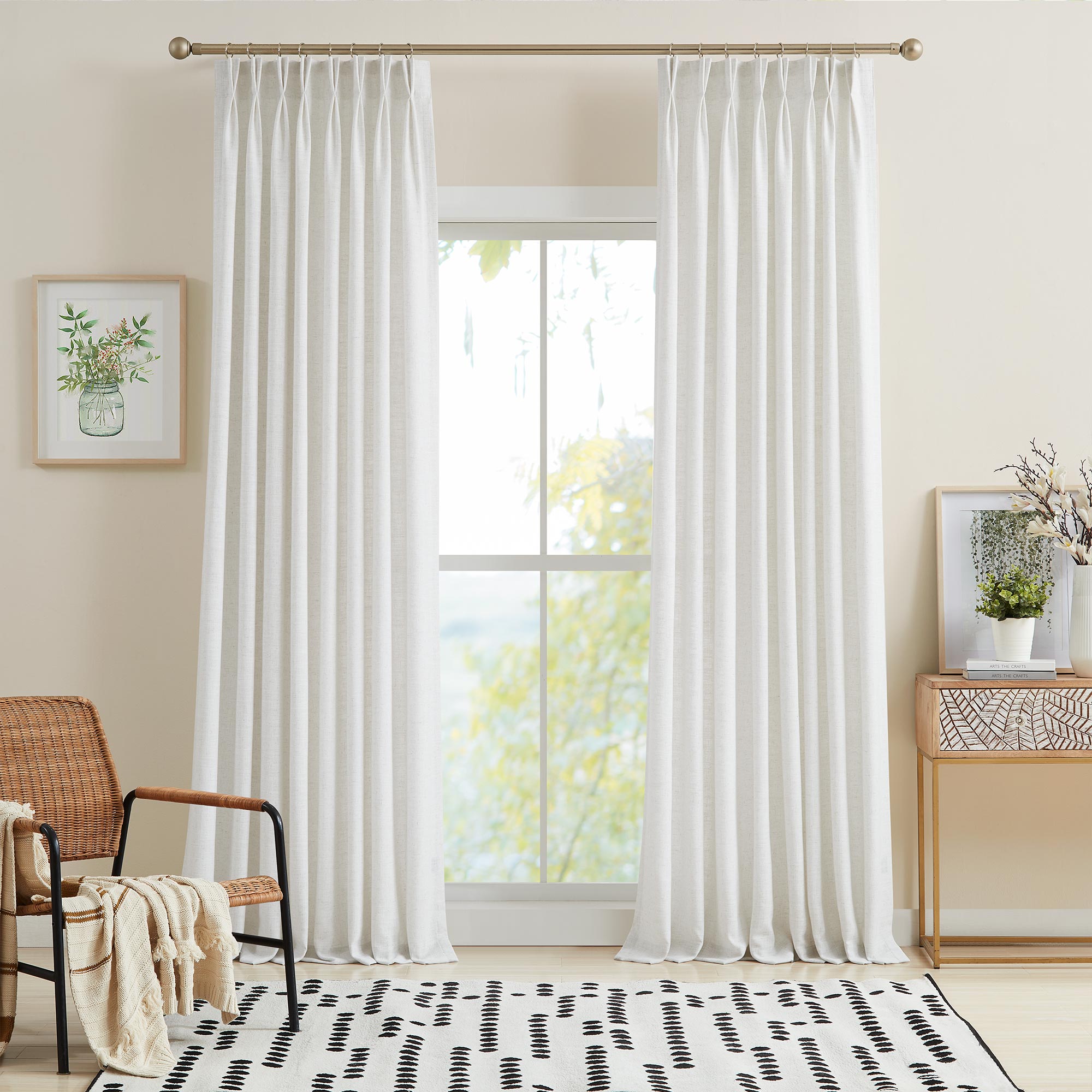 Custom Linen Blend Blockout Curtains