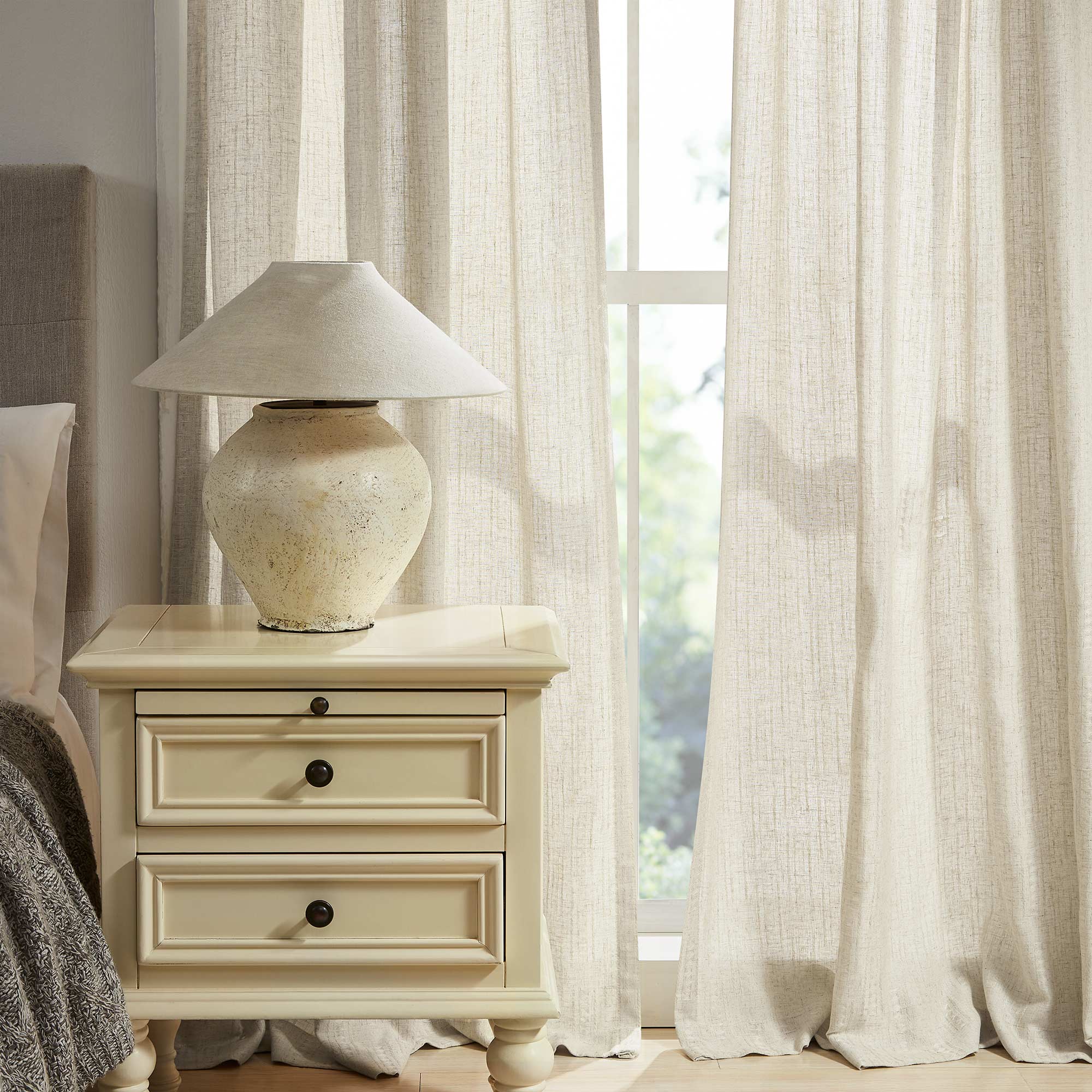 Custom Bohemian Semi-Sheer Curtains | Boho Texture & Nature-Inspired