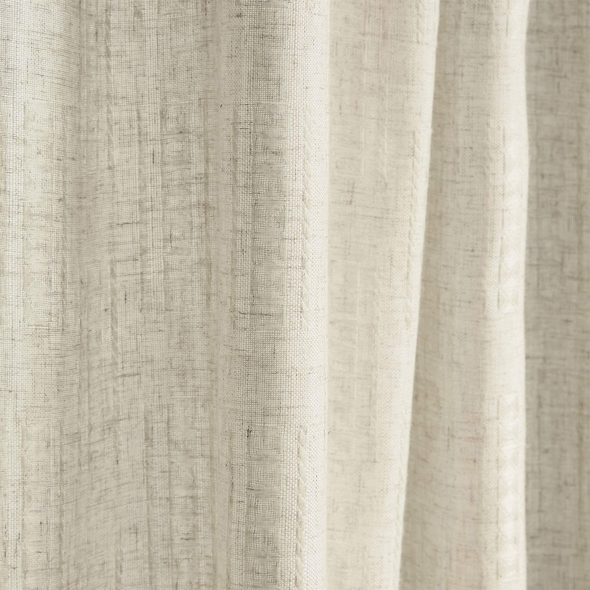 Custom Bohemian Semi-Sheer Curtains | Boho Texture & Nature-Inspired