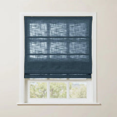 Custom Linen Roman Shade