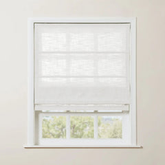 Custom Linen Roman Shade