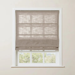 Custom Linen Roman Shade