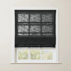 Custom Linen Roman Shade