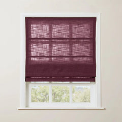 Custom Linen Roman Shade