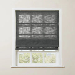 Custom Linen Roman Shade