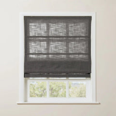 Custom Linen Roman Shade