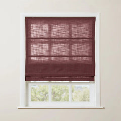Custom Linen Roman Shade
