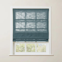 Custom Linen Roman Shade
