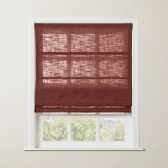 Custom Linen Roman Shade