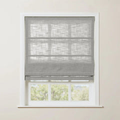 Custom Linen Roman Shade