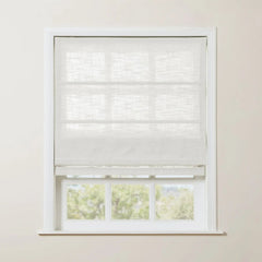 Custom Linen Roman Shade