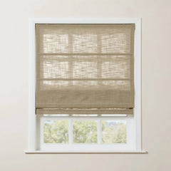 Custom Linen Roman Shade