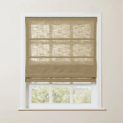 Custom Linen Roman Shade