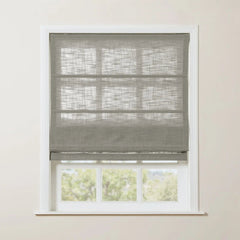 Custom Linen Roman Shade