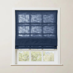 Custom Linen Roman Shade