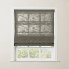 Custom Linen Roman Shade