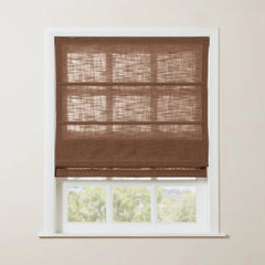 Custom Linen Roman Shade