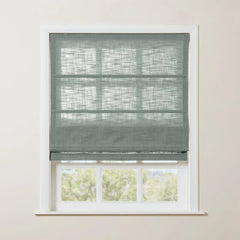 Custom Linen Roman Shade