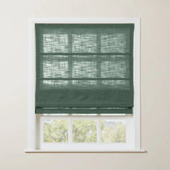 Custom Linen Roman Shade