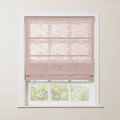 Custom Linen Roman Shade