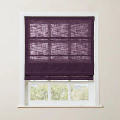 Custom Linen Roman Shade