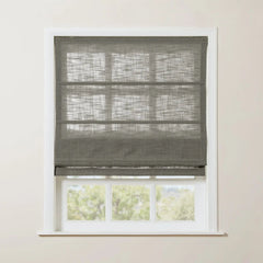 Custom Linen Roman Shade