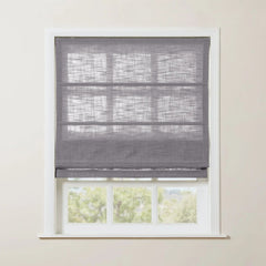 Custom Linen Roman Shade