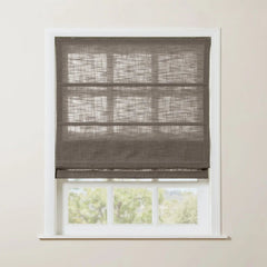 Custom Linen Roman Shade