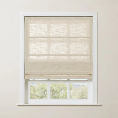 Custom Linen Roman Shade
