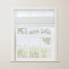 Custom Linen Roman Shade