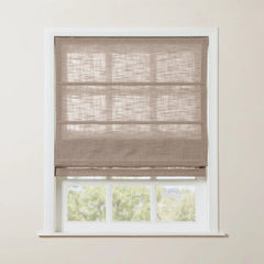 Custom Linen Roman Shade