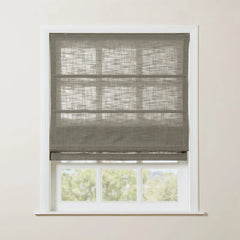 Custom Linen Roman Shade