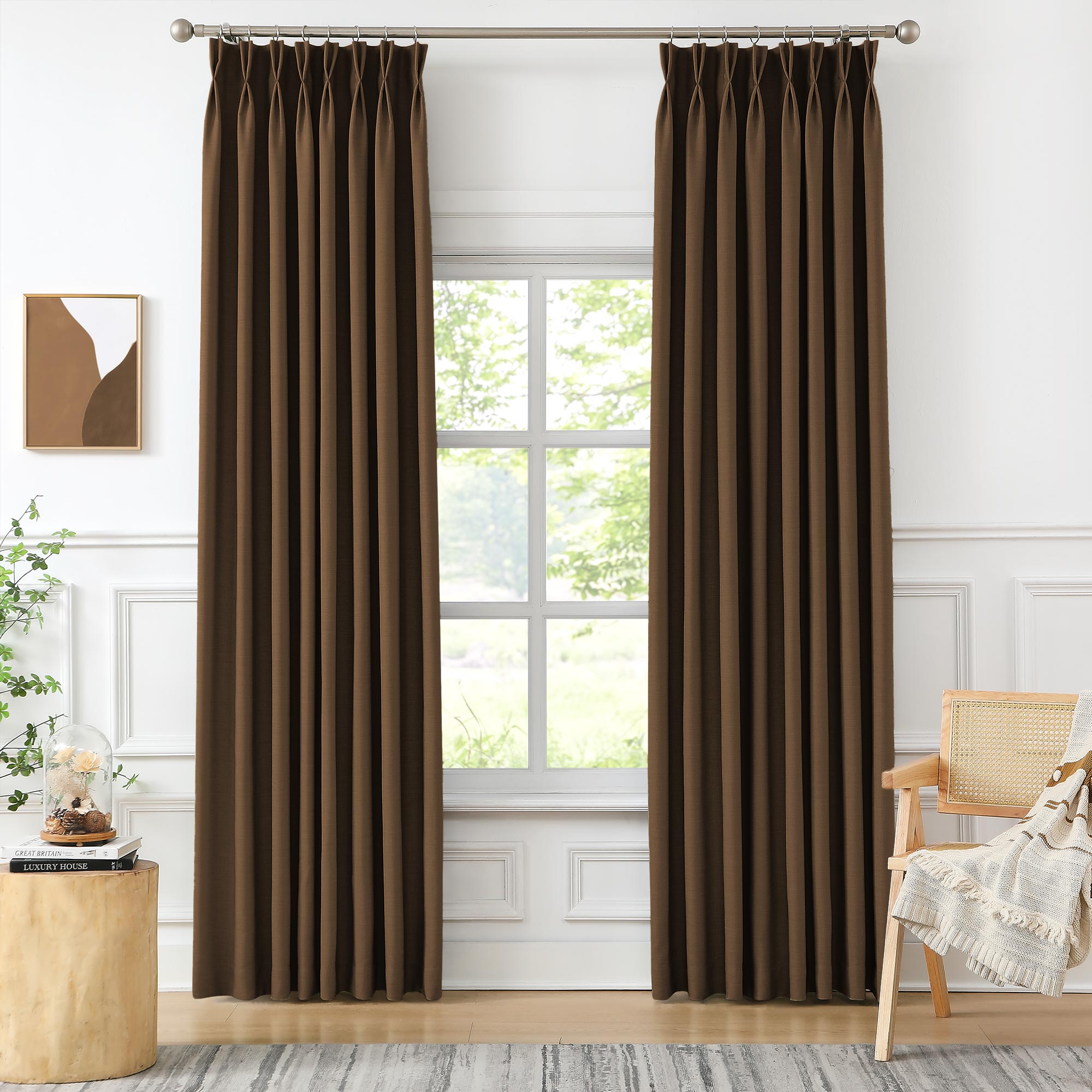 Martin Delicate Linen Cross-texture Blackout Curtains