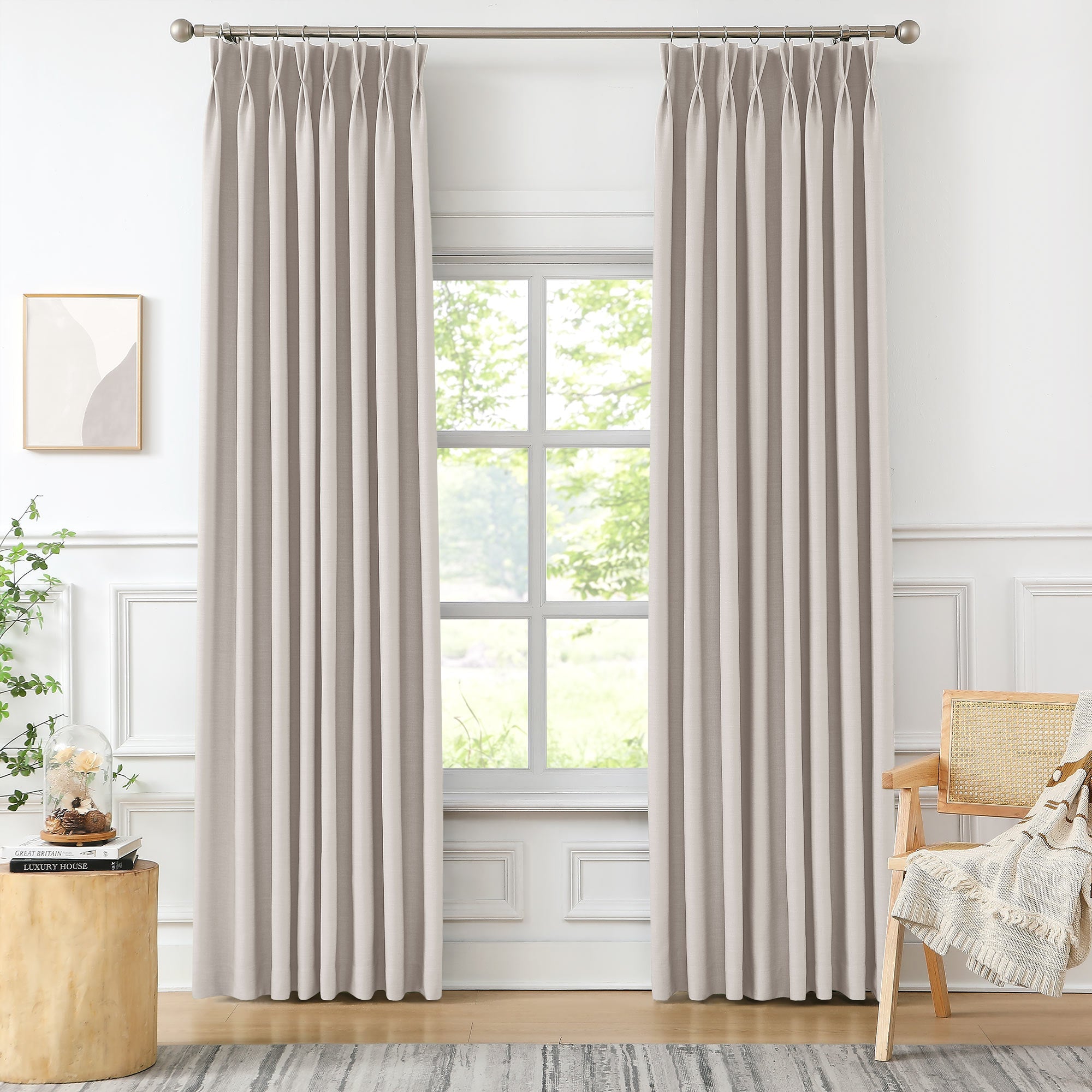 Martin Delicate Linen Cross-texture Blackout Curtains