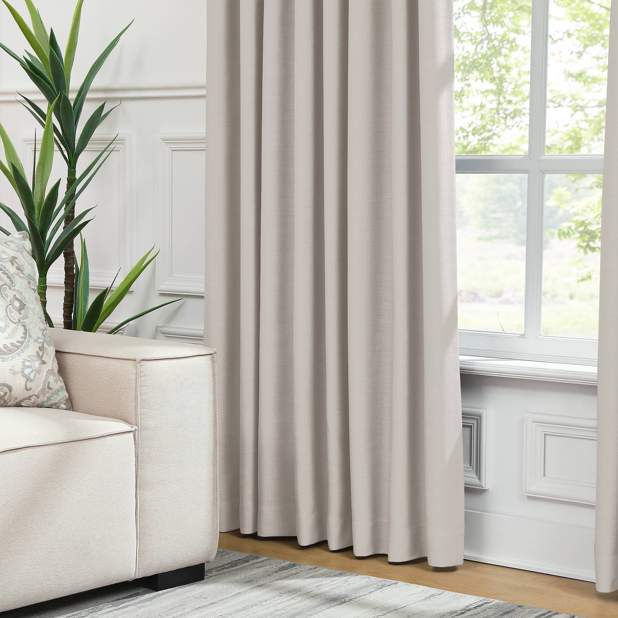 Martin Delicate Linen Cross-texture Blackout Curtains