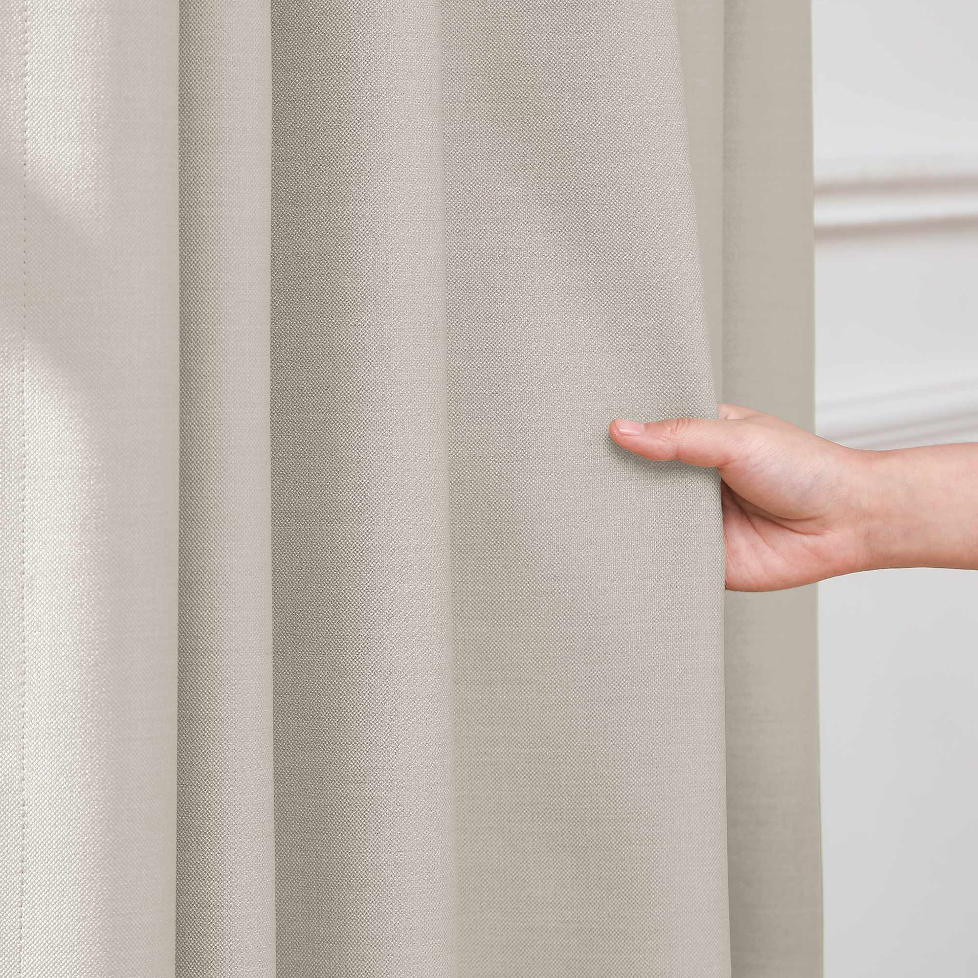 Martin Delicate Linen Cross-texture Blackout Curtains