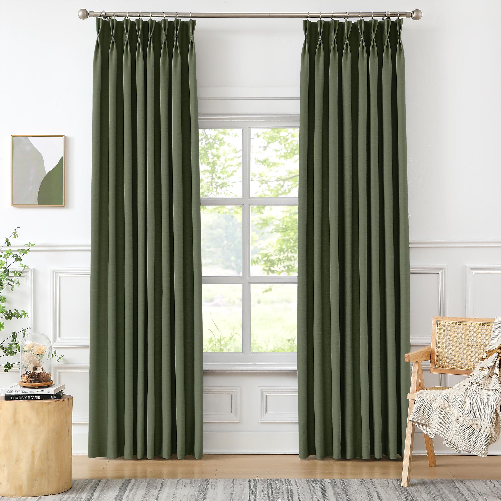 Martin Delicate Linen Cross-texture Blackout Curtains